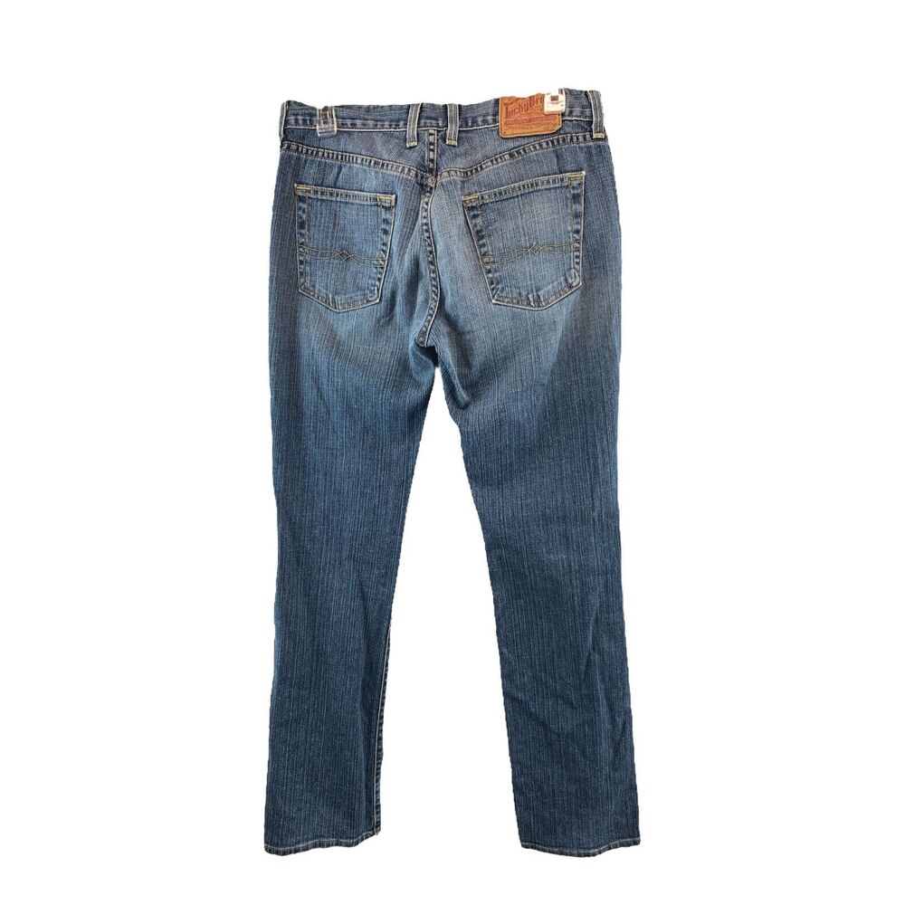 Lucky Brand Womens Straight Leg Jeans Size 6 / 28 Blue 32 x 32 Denim Mid Rise